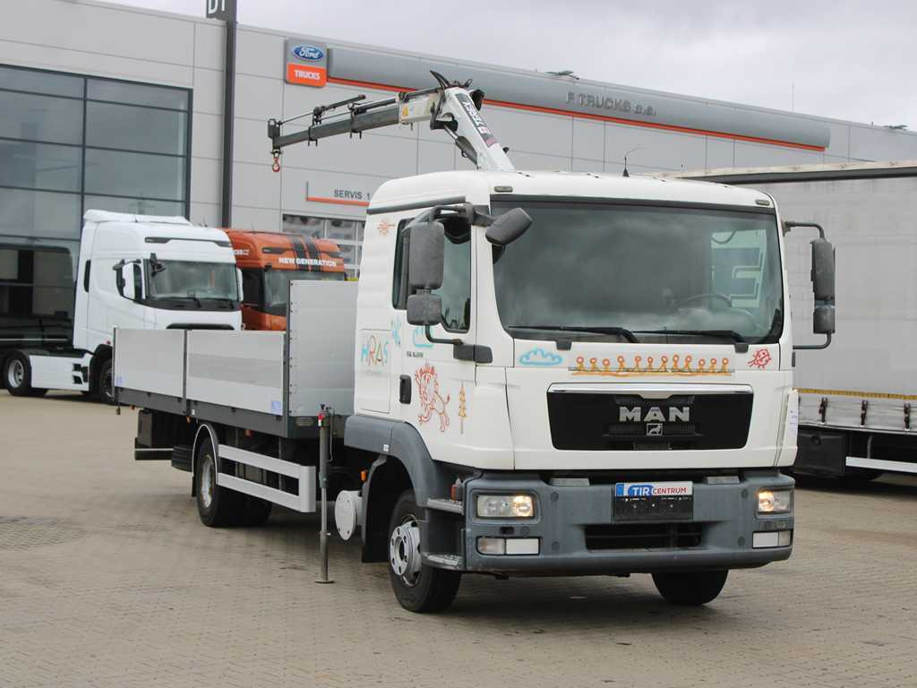 MAN TGL 8.220, EURO 5, SIDEBOARD, TIRES 80%, HYDRAULIC ARM TLC_38A.3 - Camión caja abierta, Camión grúa: foto 3 MAN TGL 8.220, EURO 5, SIDEBOARD, TIRES 80%, HYDRAULIC ARM TLC_38A.3 - Camión caja abierta, Camión grúa: foto 3