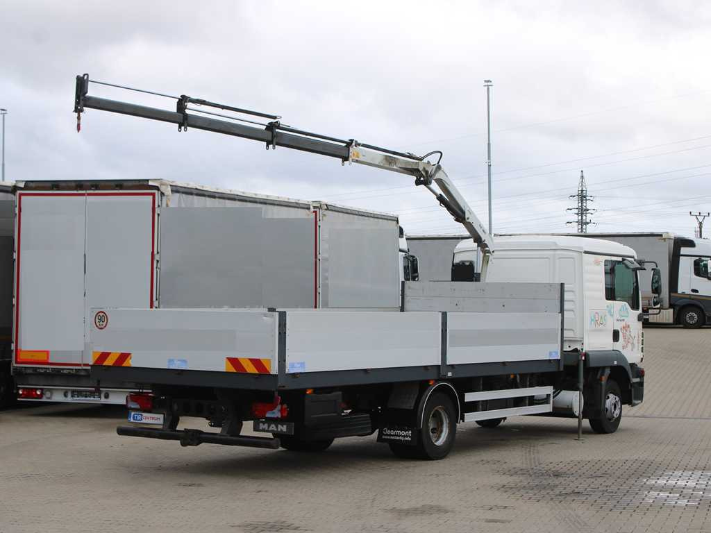MAN TGL 8.220, EURO 5, SIDEBOARD, TIRES 80%, HYDRAULIC ARM TLC_38A.3 - Camión caja abierta, Camión grúa: foto 4 MAN TGL 8.220, EURO 5, SIDEBOARD, TIRES 80%, HYDRAULIC ARM TLC_38A.3 - Camión caja abierta, Camión grúa: foto 4