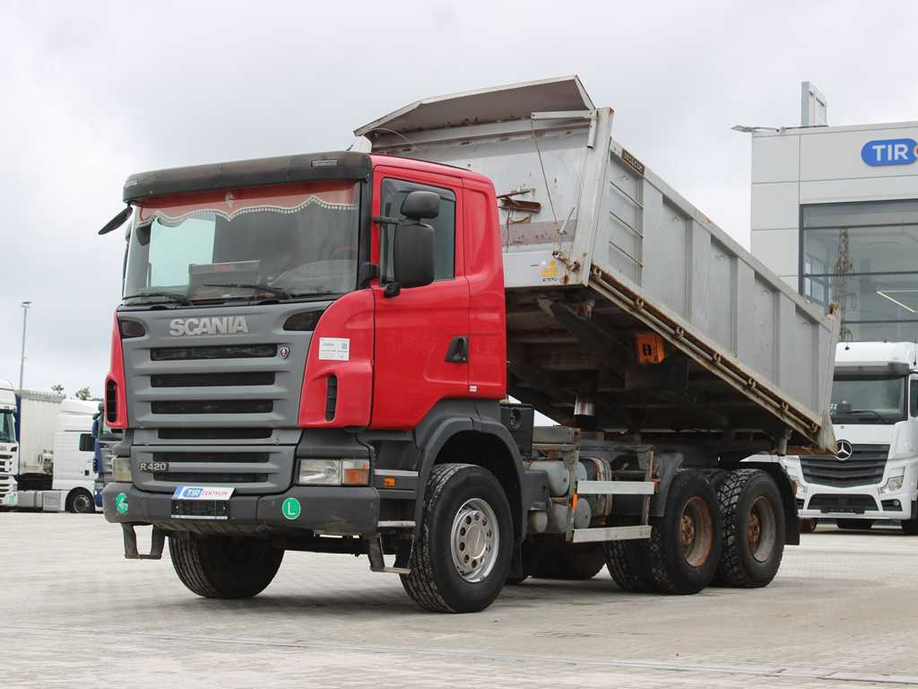 Scania R 420 CB 6X4 , THREE SIDED, EURO 4, RETARDER, 13m³ - Volquete camión: foto 1 Scania R 420 CB 6X4 , THREE SIDED, EURO 4, RETARDER, 13m³ - Volquete camión: foto 1