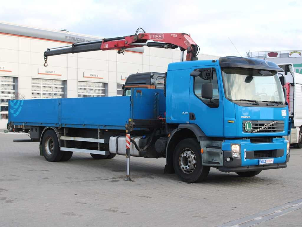 Volvo FE S 340 42R, EURO 5, CRANE FASSI F110A.22 - Camión caja abierta, Camión grúa: foto 2 Volvo FE S 340 42R, EURO 5, CRANE FASSI F110A.22 - Camión caja abierta, Camión grúa: foto 2