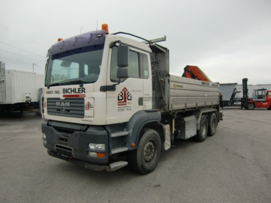 MAN TGA 33.430 6x4 Kipper, Manuel, E4 Palfinger Blatt-Blatt - Volquete camión: foto 1 MAN TGA 33.430 6x4 Kipper, Manuel, E4 Palfinger Blatt-Blatt - Volquete camión: foto 1
