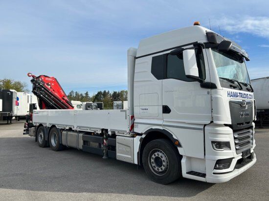 MAN TGX Pritsche, Kran Fassi F545RA.2.28XE, Containerverschlüsse, Inbetriebnahme erst 2025!!! - Camión caja abierta, Camión grúa: foto 3 MAN TGX Pritsche, Kran Fassi F545RA.2.28XE, Containerverschlüsse, Inbetriebnahme erst 2025!!! - Camión caja abierta, Camión grúa: foto 3