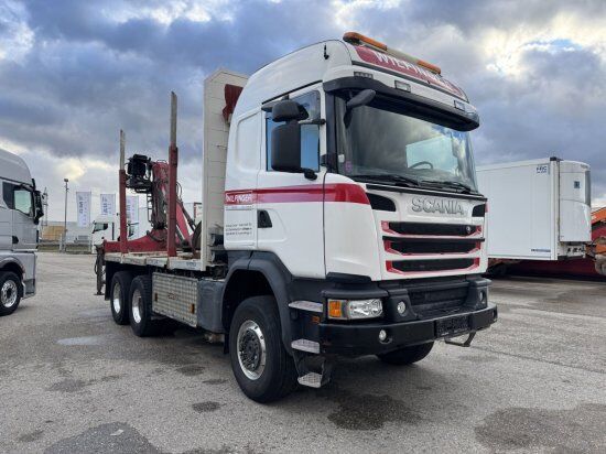 Scania G490 6X6 Blatt-Blatt Penz Kran 12.Z8.70 - Camión forestal: foto 1 Scania G490 6X6 Blatt-Blatt Penz Kran 12.Z8.70 - Camión forestal: foto 1