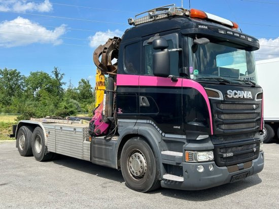 Scania R580 6x2, Schrottkran, E6, Lenk-Lift-Achse - Multibasculante camión, Camión grúa: foto 3 Scania R580 6x2, Schrottkran, E6, Lenk-Lift-Achse - Multibasculante camión, Camión grúa: foto 3