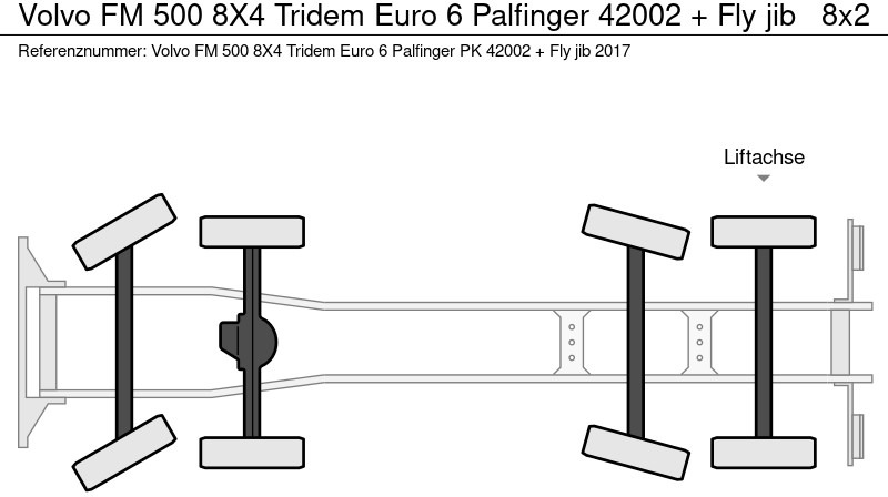 Camión con equipo de cable, Camión grúa Volvo FM 500 8X4 Tridem Euro 6 Palfinger 42002 + Fly jib: foto 12 Camión con equipo de cable, Camión grúa Volvo FM 500 8X4 Tridem Euro 6 Palfinger 42002 + Fly jib: foto 12