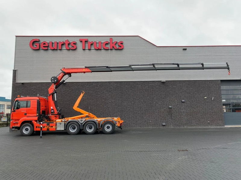 MAN TGS 35.480 8X4 TRIDEM + 20 TON HAAKARM + HMF 3220-K6 KRAAN/KRAN/CRANE/GRUA - Multibasculante camión, Camión grúa: foto 1 MAN TGS 35.480 8X4 TRIDEM + 20 TON HAAKARM + HMF 3220-K6 KRAAN/KRAN/CRANE/GRUA - Multibasculante camión, Camión grúa: foto 1