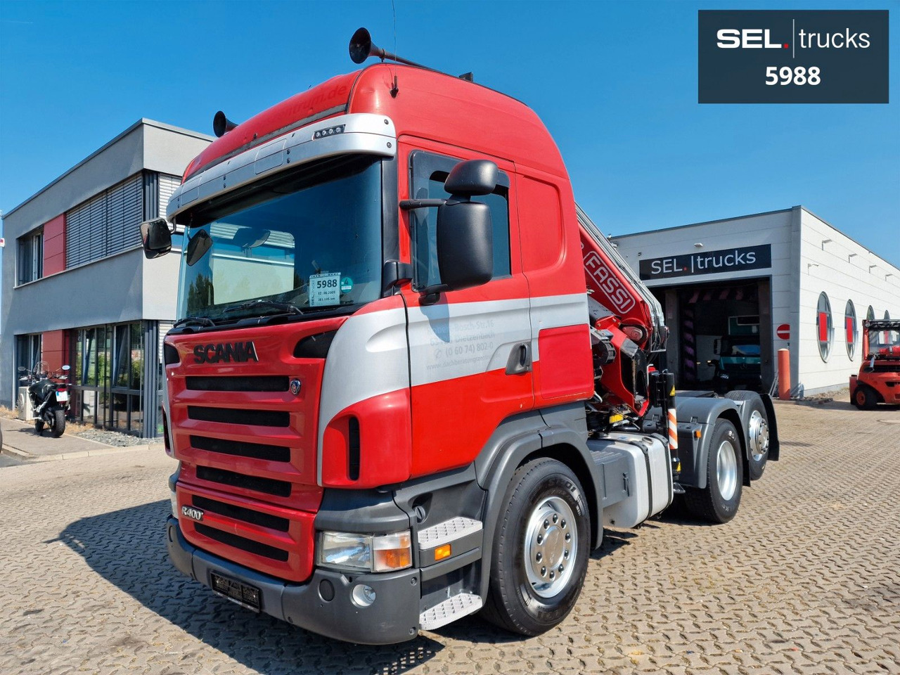 Scania R 400 LA6X2*4MNA / Ret. / FASSI 9to. !/Lenkachse - Cabeza tractora: foto 1 Scania R 400 LA6X2*4MNA / Ret. / FASSI 9to. !/Lenkachse - Cabeza tractora: foto 1