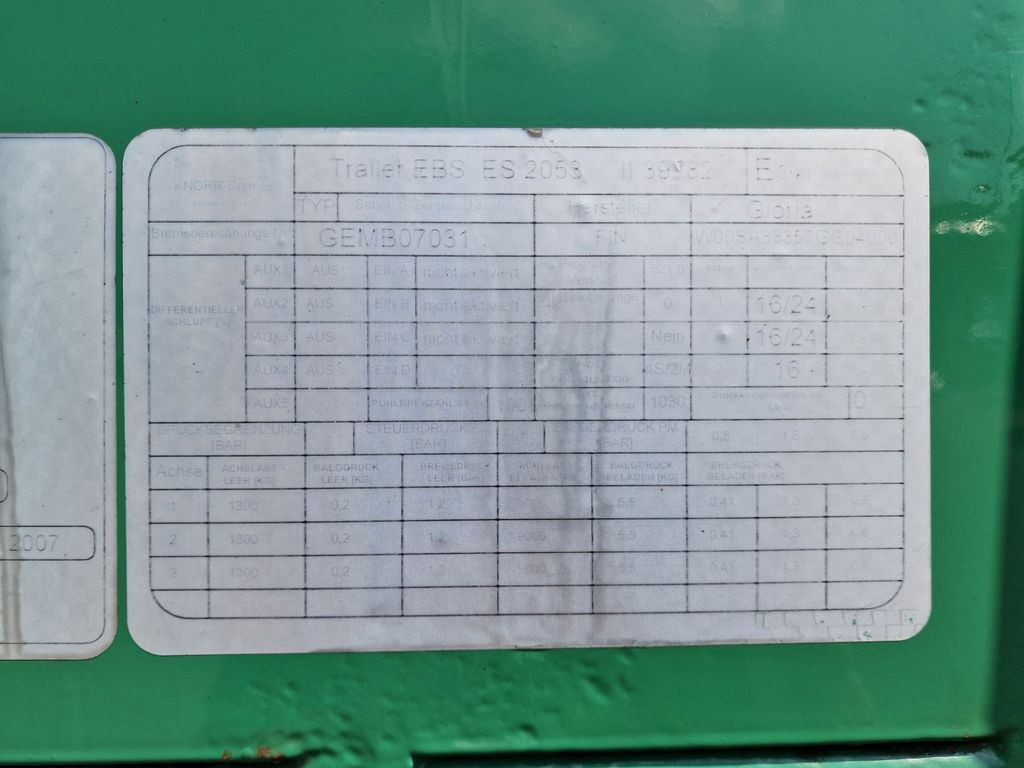 Semirremolque plataforma/ Caja abierta Gloria 35SA / Teleskop / Lenkachse: foto 27