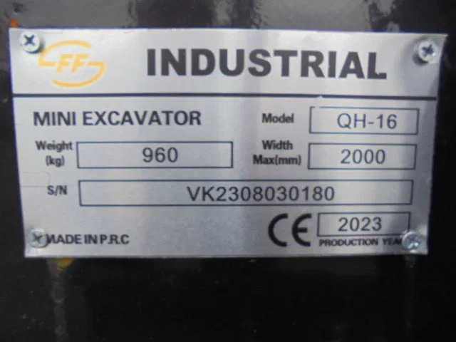 Miniexcavadora nuevo FF Industrial QH - 16 NEW: foto 15 Miniexcavadora nuevo FF Industrial QH - 16 NEW: foto 15