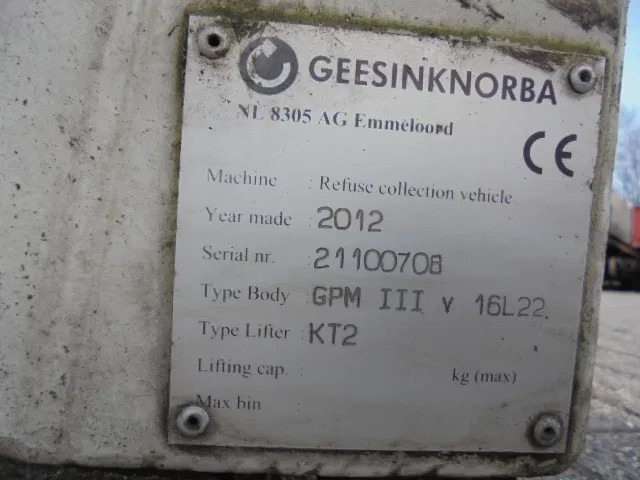 Camión de basura GEESINK GPM III KT 2: foto 12