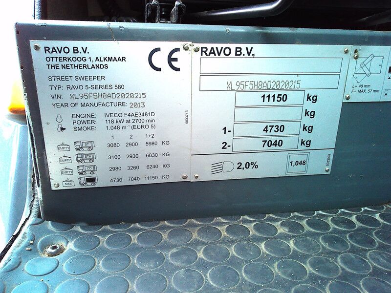 Ravo 580 580 NL MACHINE - Barredora vial: foto 4 Ravo 580 580 NL MACHINE - Barredora vial: foto 4