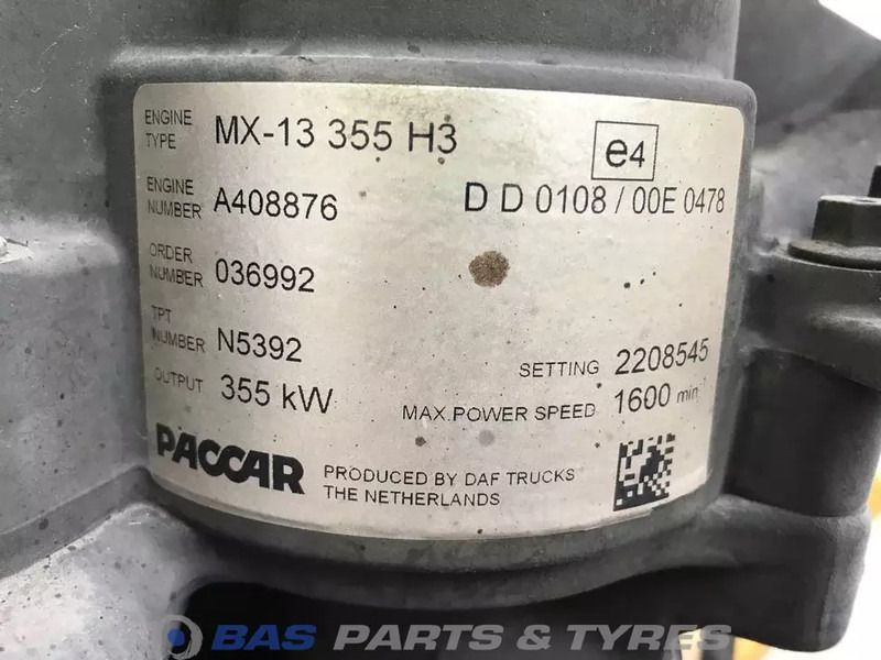 DAF XF106 Motor DAF MX13 355 H3 2125762 - Motor para Camión: foto 5 DAF XF106 Motor DAF MX13 355 H3 2125762 - Motor para Camión: foto 5