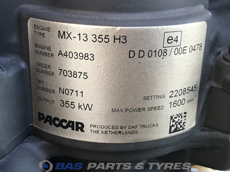 DAF XF106 Motor DAF MX13 355 H3 2125762 - Motor para Camión: foto 5 DAF XF106 Motor DAF MX13 355 H3 2125762 - Motor para Camión: foto 5