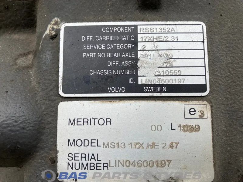 Diferencial para Camión Volvo Differentieel Volvo RSS1352A RSS1352A: foto 6 Diferencial para Camión Volvo Differentieel Volvo RSS1352A RSS1352A: foto 6