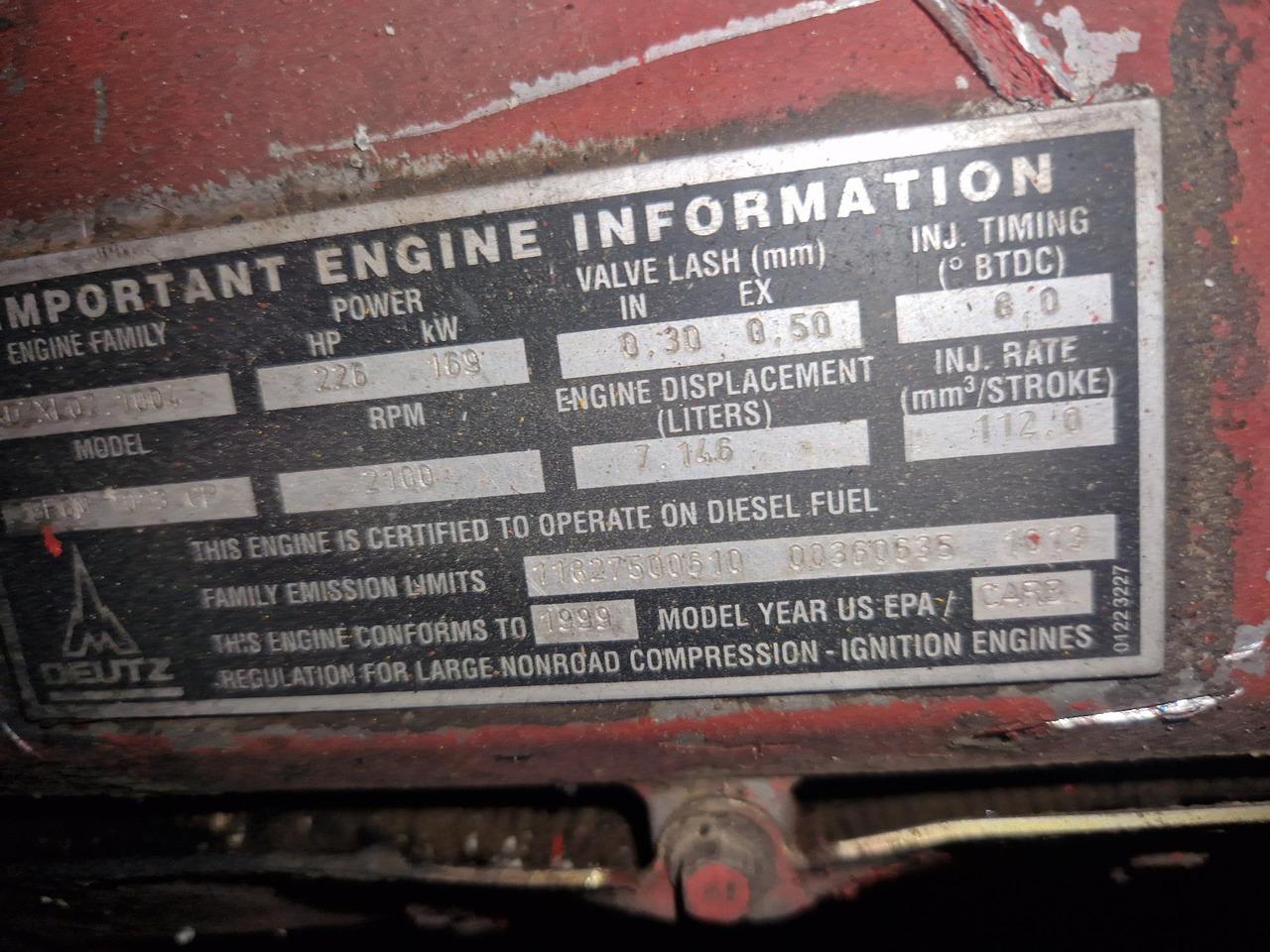 DEUTZ BF6M1013CP - Motor para Maquinaria de construcción: foto 2 DEUTZ BF6M1013CP - Motor para Maquinaria de construcción: foto 2