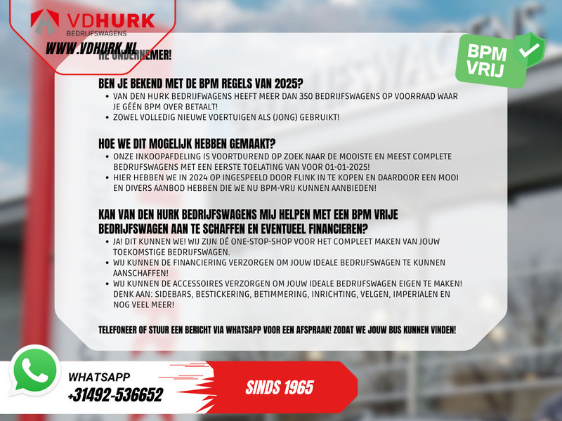 Furgoneta pequeña Mercedes-Benz Vito 116 CDI Aut. L3 XL BPM VRIJ! Carplay/ Stoelverw./ 270Gr. Deuren/ Cruise/ Airco/ Navi/ Camera/ PDC: foto 8