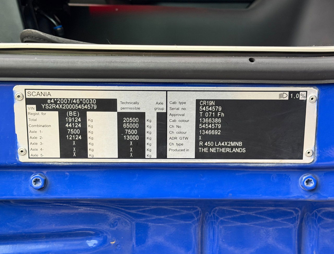 Cabeza tractora Scania R450 Euro 6 Full AIR Retarder PTO+Hydrolics BE-Truck: foto 25