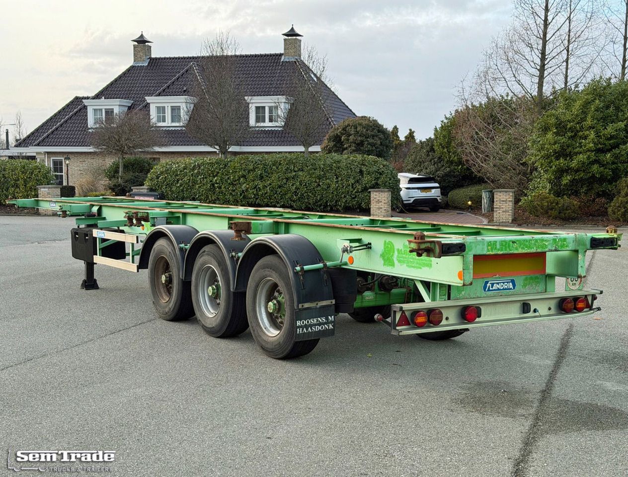 Flandria 3 Axle Drum Brakes Lift Axle Super Strong TOP Condition - Portacontenedore/ Intercambiable semirremolque: foto 3 Flandria 3 Axle Drum Brakes Lift Axle Super Strong TOP Condition - Portacontenedore/ Intercambiable semirremolque: foto 3