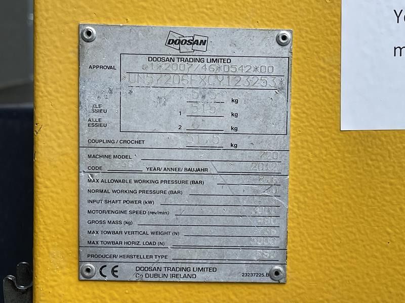 Doosan 7 / 20 - Compresor de aire: foto 5 Doosan 7 / 20 - Compresor de aire: foto 5