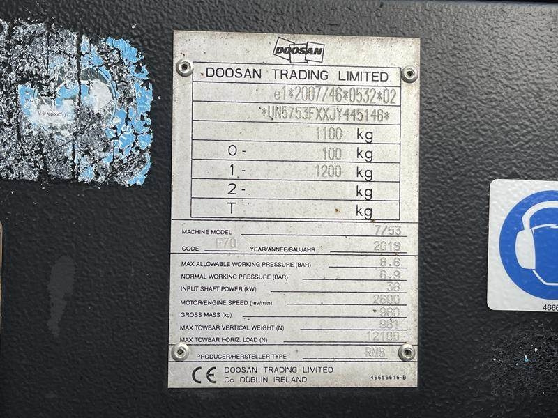 Doosan 7 / 53 - Compresor de aire: foto 5 Doosan 7 / 53 - Compresor de aire: foto 5