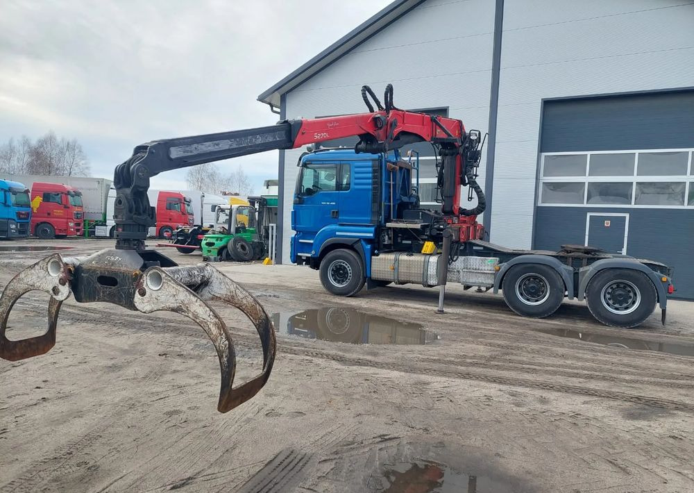 Cabeza tractora MAN TGS 26-480 6x4 do drewna PALFINGER Epsilon S 270L83: foto 1