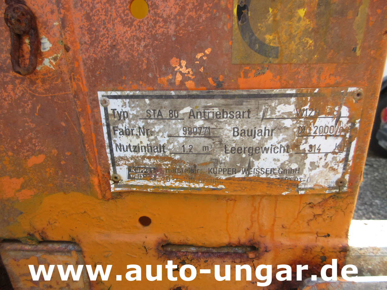 Küpper-Weisser STA80 W12H 1.2m³ Salzstreuer + Sole - Vehículo municipal: foto 3 Küpper-Weisser STA80 W12H 1.2m³ Salzstreuer + Sole - Vehículo municipal: foto 3
