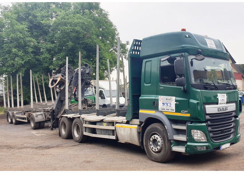 DAF 6x4 CF510 33/26t +HIAB Loglift 135 ZT94 +Umikov PP3 - Camión forestal, Camión grúa: foto 2 DAF 6x4 CF510 33/26t +HIAB Loglift 135 ZT94 +Umikov PP3 - Camión forestal, Camión grúa: foto 2