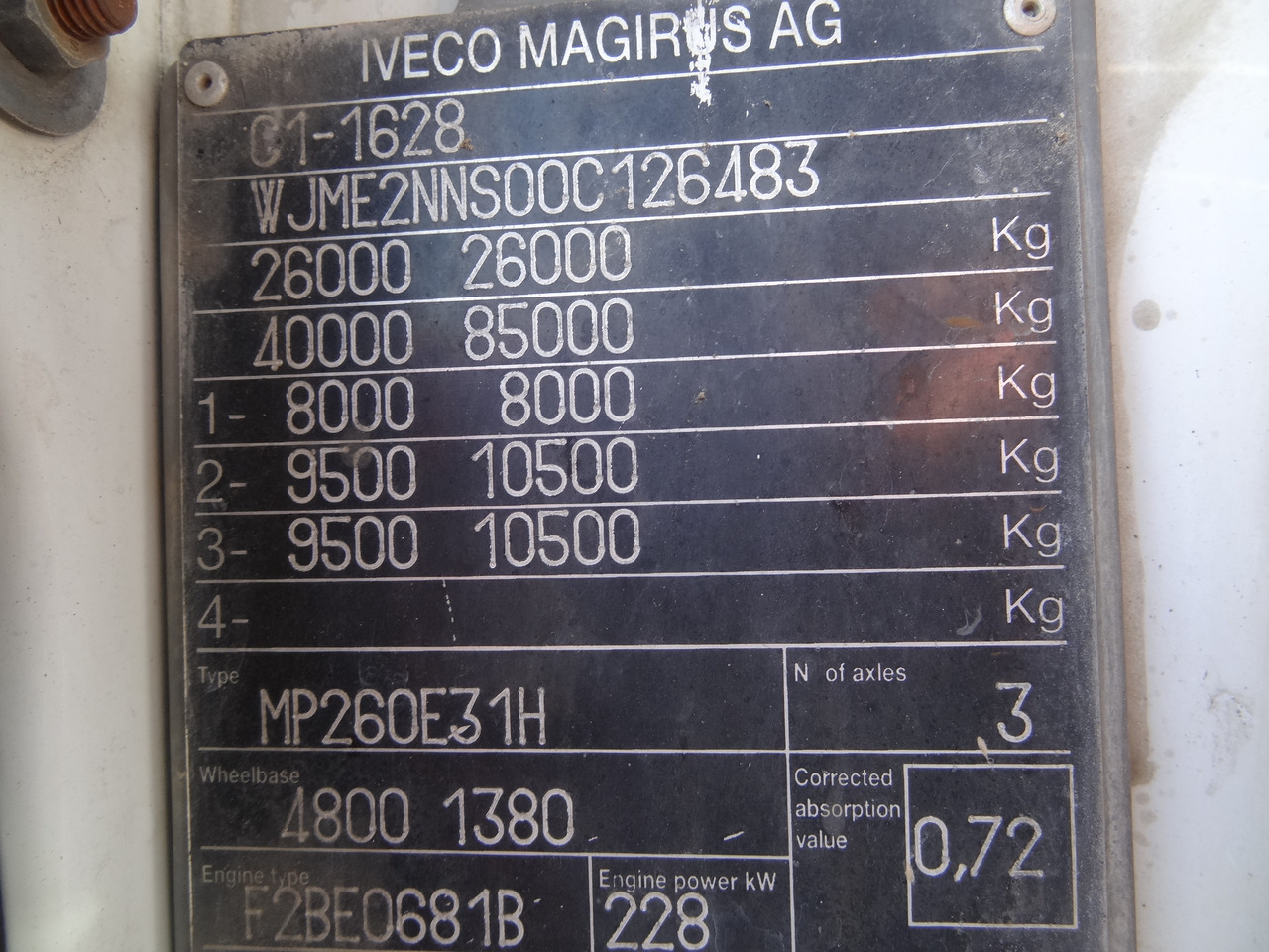 Iveco EuroTrakker 260E31 6X4 Palfinger 36002 - Camión caja abierta, Camión grúa: foto 3 Iveco EuroTrakker 260E31 6X4 Palfinger 36002 - Camión caja abierta, Camión grúa: foto 3