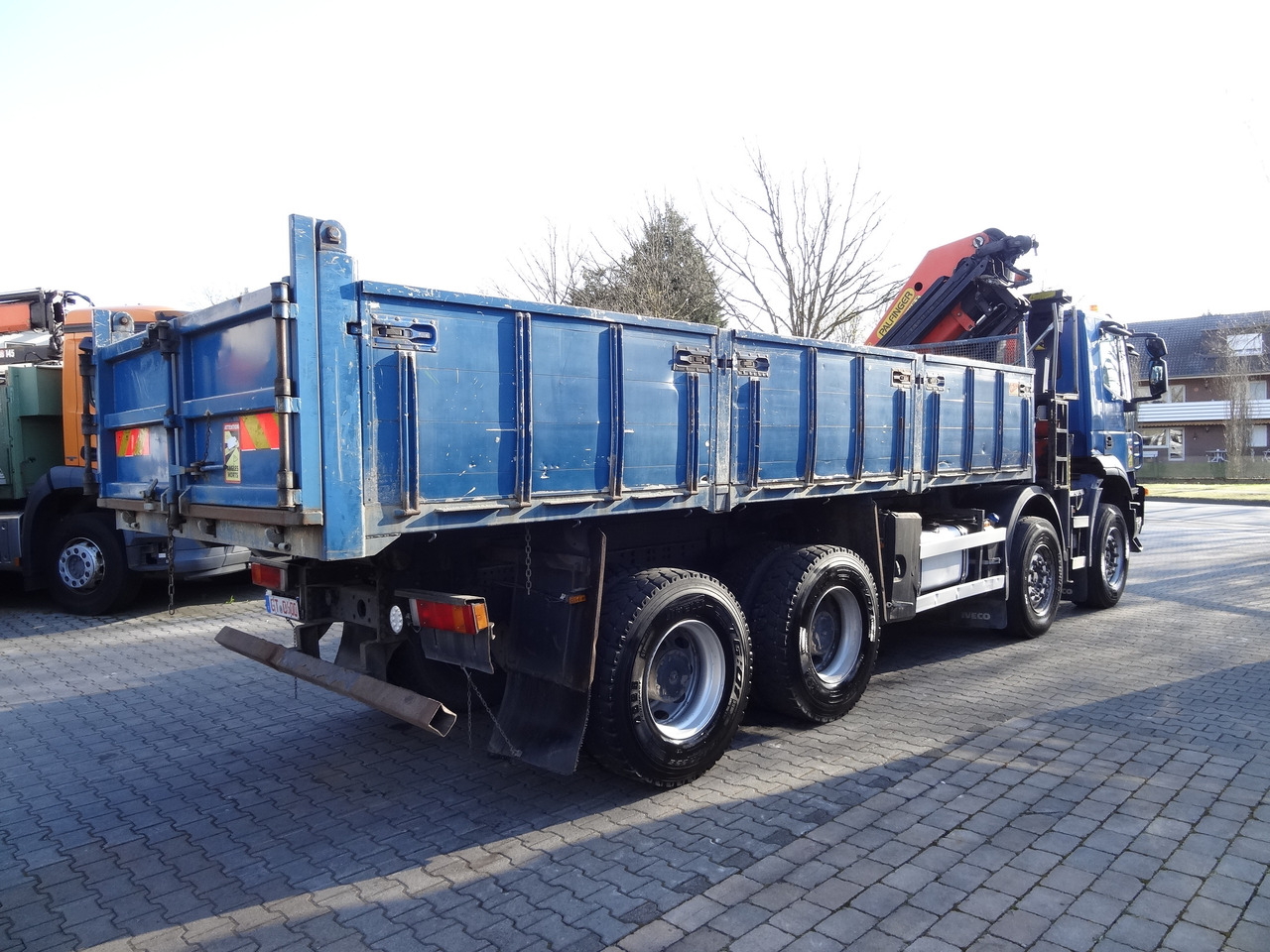 Volquete camión, Camión grúa Iveco Trakker AD340T41 8X4 Kipper Kran Palfinger 23002: foto 11