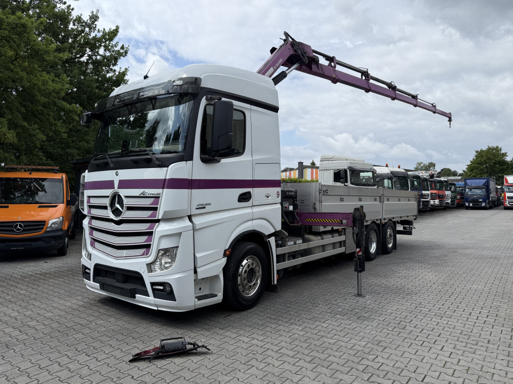 Mercedes-Benz Actros 2545 6X2 HIAB 166 bis 19 Meter - Camión caja abierta, Camión grúa: foto 1 Mercedes-Benz Actros 2545 6X2 HIAB 166 bis 19 Meter - Camión caja abierta, Camión grúa: foto 1