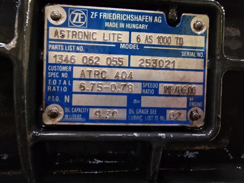 ZF Astronic Lite 6AS1000TO DAF Spec Gearbox - Caja de cambios: foto 2 ZF Astronic Lite 6AS1000TO DAF Spec Gearbox - Caja de cambios: foto 2