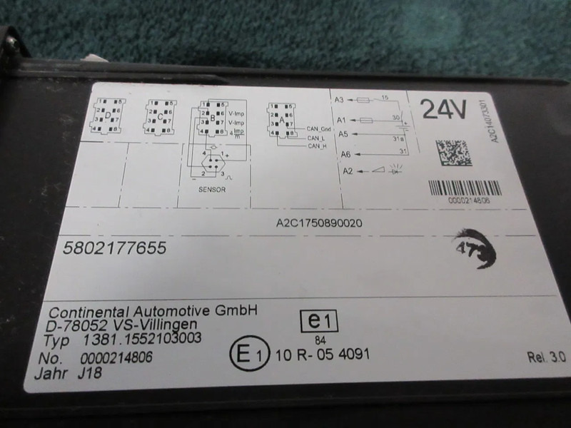 Sistema eléctrico para Camión Iveco 5802177655 TACHOGRAAF IVECO HI WAY EURO 6 MODEL 2018: foto 6