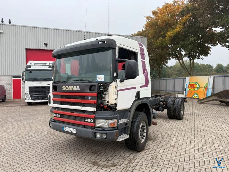 Scania 124-420 / ENGINE RUNNING / RETARDER / BIG AXLE / FULL-STEEL / ONLY: 540918 KM / OLD TACHO / AIRCO / MANUAL / EURO-3 / 2002 - Chasis camión: foto 1 Scania 124-420 / ENGINE RUNNING / RETARDER / BIG AXLE / FULL-STEEL / ONLY: 540918 KM / OLD TACHO / AIRCO / MANUAL / EURO-3 / 2002 - Chasis camión: foto 1