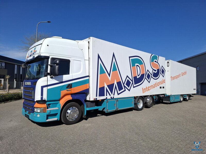 Scania R450 / RETARDER / ISOLATED GERMAN FLOWER COMBI / THROUGH-LOADING SYSTEM/ 2XPLATFORM 2TON / LIFT+LENKACHSE / PARKAIRCO / LWDS / E - Frigorífico camión: foto 1 Scania R450 / RETARDER / ISOLATED GERMAN FLOWER COMBI / THROUGH-LOADING SYSTEM/ 2XPLATFORM 2TON / LIFT+LENKACHSE / PARKAIRCO / LWDS / E - Frigorífico camión: foto 1