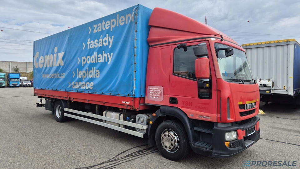 IVECO EUROCARGO ML 140E28 EURO 5 - valník s plachtou + hydraulické čelo 1,5 t - Camión lona: foto 1 IVECO EUROCARGO ML 140E28 EURO 5 - valník s plachtou + hydraulické čelo 1,5 t - Camión lona: foto 1