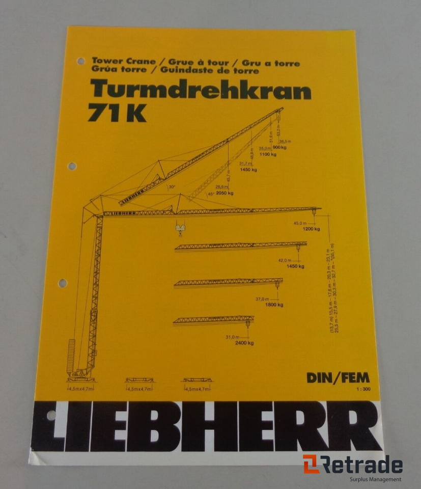 Liebherr 71 K Byggekran - Maquinaria de construcción: foto 2 Liebherr 71 K Byggekran - Maquinaria de construcción: foto 2