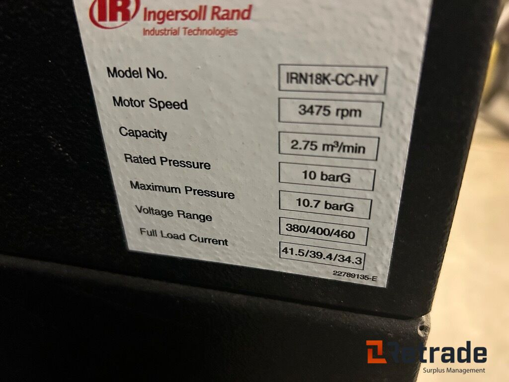 2015 Luft kompressor IR Ingersoll Rand IRN18K-CC-HV og 2012 Luftørker D24 0IN-A - Maquinaria industrial: foto 4 2015 Luft kompressor IR Ingersoll Rand IRN18K-CC-HV og 2012 Luftørker D24 0IN-A - Maquinaria industrial: foto 4
