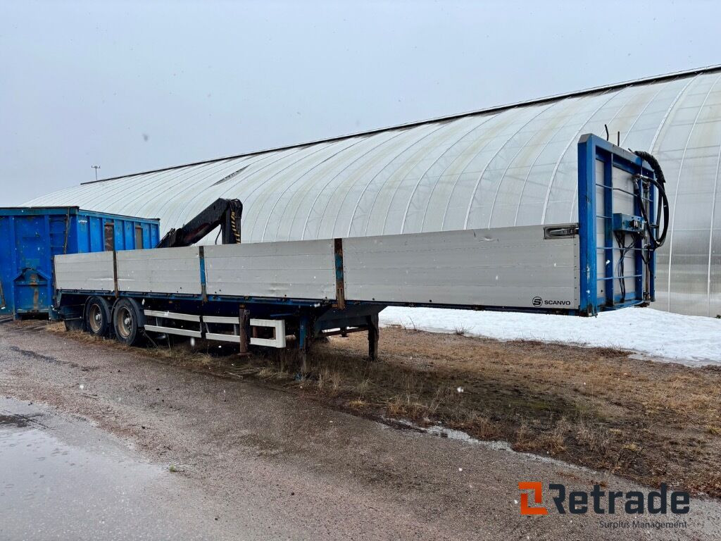 Trailer med kran Renders - Semirremolque plataforma/ Caja abierta: foto 1 Trailer med kran Renders - Semirremolque plataforma/ Caja abierta: foto 1