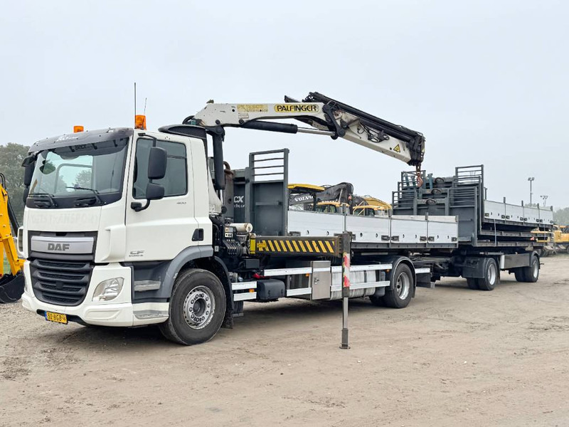 DAF CF400 + 17m Palfinger Crane / kran + Trailer - Multibasculante camión, Camión grúa: foto 1 DAF CF400 + 17m Palfinger Crane / kran + Trailer - Multibasculante camión, Camión grúa: foto 1