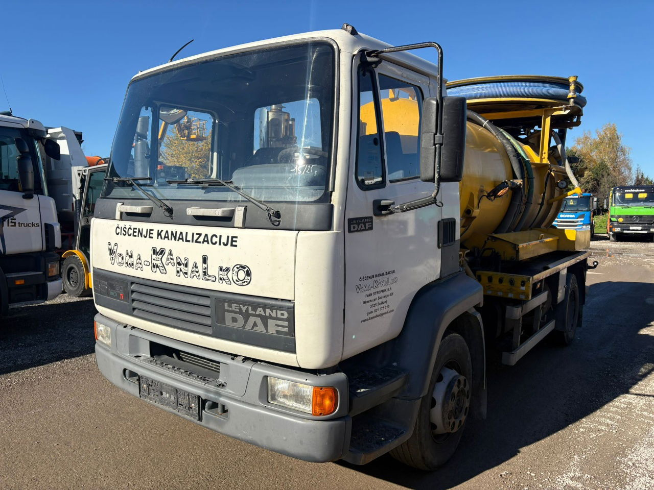 DAF AE55 4x2 vacuum + pressure truck - 8000 liters - Limpieza de alcantarillado: foto 1 DAF AE55 4x2 vacuum + pressure truck - 8000 liters - Limpieza de alcantarillado: foto 1