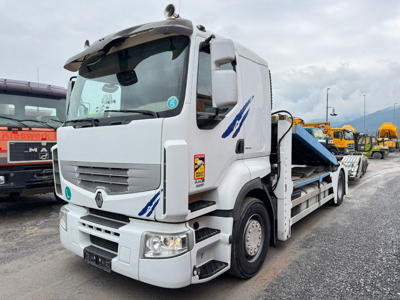 Renault Premium 460 4x2 LKW transporter + rolfo trailer - Portavehículos camión: foto 1 Renault Premium 460 4x2 LKW transporter + rolfo trailer - Portavehículos camión: foto 1