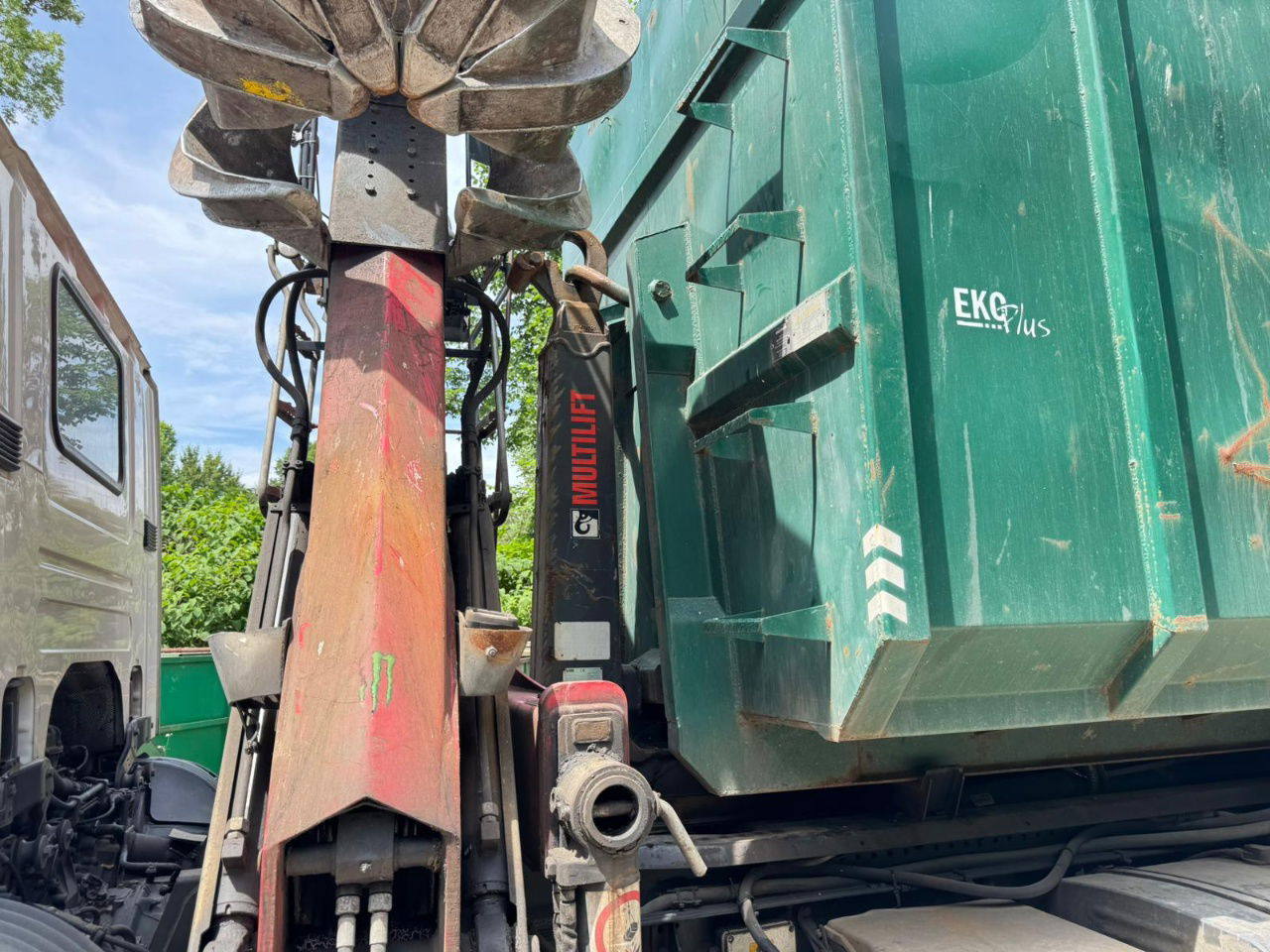 Scania P 410 6x2 penz crane 12Z + abroll multilift + scissors - steering axle - Portacontenedore/ Intercambiable camión: foto 3 Scania P 410 6x2 penz crane 12Z + abroll multilift + scissors - steering axle - Portacontenedore/ Intercambiable camión: foto 3