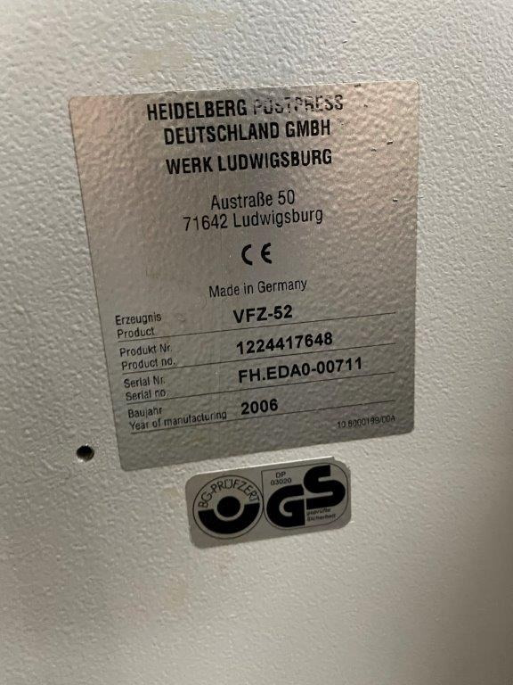 Heidelberg steel VFZ-52 H four-part folding unit - Plegadora de papel: foto 3 Heidelberg steel VFZ-52 H four-part folding unit - Plegadora de papel: foto 3