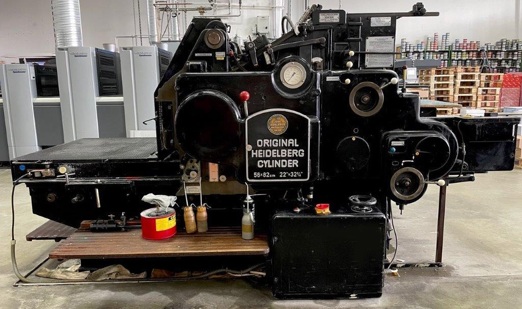 Original Heidelberg Zylinder OHZ SBB size 56 x 82 cm only for die cutting - Encuadernadora: foto 1 Original Heidelberg Zylinder OHZ SBB size 56 x 82 cm only for die cutting - Encuadernadora: foto 1