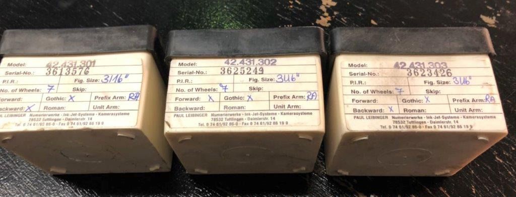 Leibinger numbering machines for GTO 52 or GTO 46 or also SM 52 - Piezas de recambio para Máquina de impresión: foto 1 Leibinger numbering machines for GTO 52 or GTO 46 or also SM 52 - Piezas de recambio para Máquina de impresión: foto 1