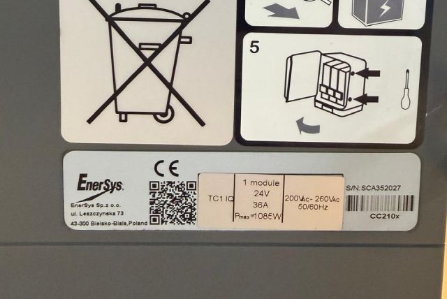 Hawker unknown | Charger for Next Sys batteries 24V36A 1085w 200-240 Vac sn. SCA - Acumulador para Equipo de manutención: foto 3 Hawker unknown | Charger for Next Sys batteries 24V36A 1085w 200-240 Vac sn. SCA - Acumulador para Equipo de manutención: foto 3