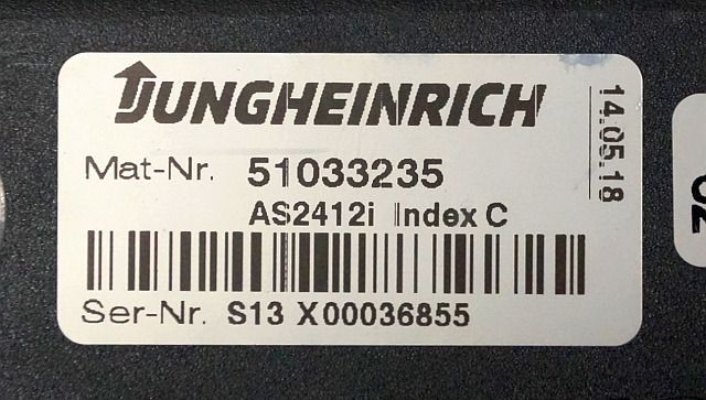 Jungheinrich 51033235 | Rij regeling Drive controller AS2412i index C from ESC21 - Unidad de control para Equipo de manutención: foto 3 Jungheinrich 51033235 | Rij regeling Drive controller AS2412i index C from ESC21 - Unidad de control para Equipo de manutención: foto 3