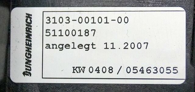 Jungheinrich 51100187 | Drive pedal for ETV from 2003 till 2011 also known as 51 - Sistema eléctrico para Equipo de manutención: foto 4 Jungheinrich 51100187 | Drive pedal for ETV from 2003 till 2011 also known as 51 - Sistema eléctrico para Equipo de manutención: foto 4