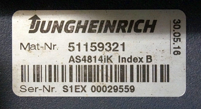 Jungheinrich 51159321 | Rij/hef regeling drive/lifting controller AS4814Ik Index - Unidad de control para Equipo de manutención: foto 2 Jungheinrich 51159321 | Rij/hef regeling drive/lifting controller AS4814Ik Index - Unidad de control para Equipo de manutención: foto 2