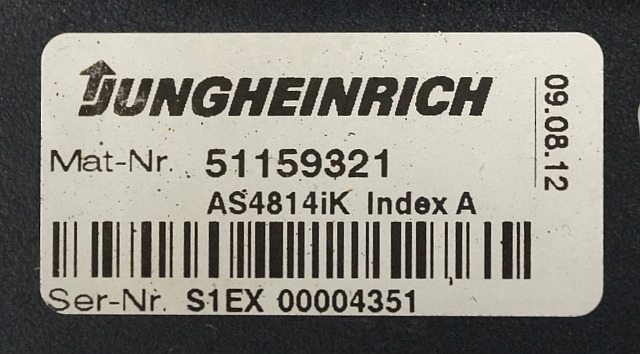 Jungheinrich 51159321 | Rij/hef regeling drive/lifting controller AS4814Ik Index - Unidad de control para Equipo de manutención: foto 4 Jungheinrich 51159321 | Rij/hef regeling drive/lifting controller AS4814Ik Index - Unidad de control para Equipo de manutención: foto 4